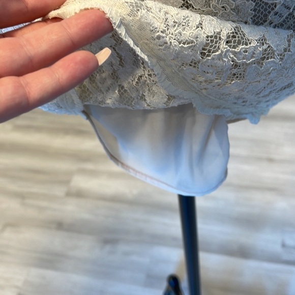 Wilfred White Long Sleeve Lace Mini Dress Size XSmall - Picture 5 of 8